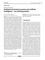 Architectural Practice Process and Artificial Intelligence: An Evolving Practice