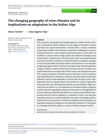 The changing geography of wine climates and its implications on adaptation in the Italian Alps