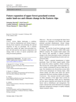 Future expansion of upper forest-grassland ecotone under land-use and climate change in the Eastern Alps
