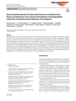 Harnessing biomaterials for advanced biosensor and bioelectronic devices development: From natural chromophores to biodegradable substrates and peptide-based detection of nanoplastics