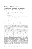 Paradigms of Subnational Government Participation in Equalisation Mechanisms: A Comparative and Constitutional Outlook