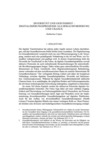 Diversität und Gesundheit - Digitalisierungsprozesse als Herausforderung und Chance