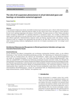 The role of oil-suspension phenomenon in oil-jet lubricated gears and bearings: An innovative numerical approach