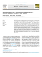 Increasing nitrogen cycling in deciduous fruit orchards and vineyards to enhance N use efficiency and reduce N losses: A review&nbsp;