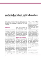 Mechanischer Schnitt im Kirschenanbau