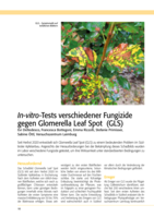 In-vitro-Tests verschiedener Fungizide gegen Glomerella Leaf Spot (GLS)
