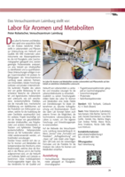 Das Versuchszentrum Laimburg stellt vor: Labor für Aromen und Metaboliten