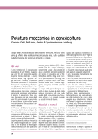 Potatura meccanica in cerasicoltura