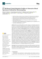 LC-MS-Based Global Metabolic Profiles of Alternative Blood Specimens Collected by Microsampling