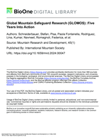 Global Mountain Safeguard Research (GLOMOS): Five Years Into Action