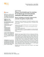 Phoné: Una iniziativa per la creazione di un dataset per il riconoscimento automatico dell’italiano parlato