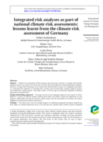 Integrated risk analyses as part of national climate risk assessments: lessons learnt from the climate risk assessment of Germany