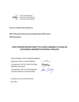 How conifer species adapt to climate variability along an altitudinal gradient in central Himalaya