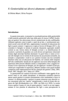 Genitorialità nei divorzi altamente conflittuali