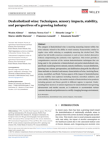 Dealcoholized Wine: Techniques, Sensory Impacts, Stability and Perspectives of a Growing Industry
