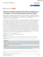 Biodiversity within and beyond the native distribution of tree species: The case of Pinus nigra forests in Europe