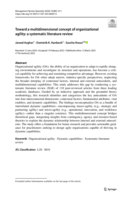 Toward a multidimensional concept of organizational agility: A systematic literature review