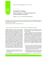 Translator’s Preface: Ernesto de Martino’s "Cultural apocalypses and psychopathological apocalypses"