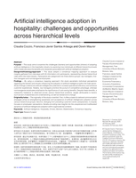 Artificial intelligence adoption in hospitality: Challenges and opportunities across hierarchical levels