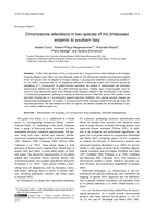 Chromosome alterations in two species of Iris (Iridaceae) endemic to southern Italy