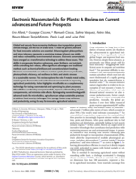 Electronic Nanomaterials for Plants: A Review on Current Advances