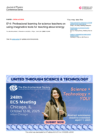 E^4: Professional learning for science teachers on using imaginative tools for teaching about energy