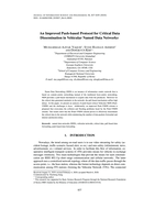 An improved push-based protocol for critical data dissemination in vehicular named data networks