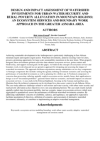 Design and impact assessment of watershed investments for urban water security and rural poverty alleviation in mountain regions: An ecosystem services and boundary work approach in the Greater Asmara Area