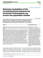 Extensive modulation of the circulating blood proteome by hormonal contraceptive use across two population studies