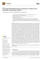 Fully Solar Residential Energy Community: A Study on the Feasibility in the Italian Context