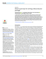 Eleven quick tips for writing a Bioconductor package