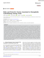 Risks and Protective Factors Associated to Homophobic Cyberbullying Among Youth
