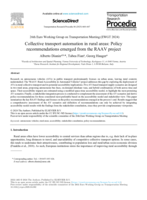 Collective transport automation in rural areas: Policy recommendations emerged from the RAAV project