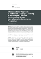 A Processability Approach to Instructed Language Learning in Multilingual Contexts