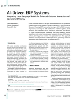 AI-Driven ERP Systems Integrating Large Language Models for Enhanced Customer Interaction and Operational Efficiency