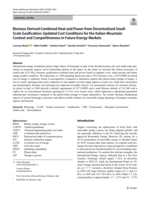Biomass Derived Combined Heat and Power from Decentralized Small-Scale Gasification: Updated Cost Conditions for the Italian Mountain Context and Competitiveness in Future Energy Markets