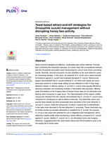 Yeast-based attract-and-kill strategies for Drosophila suzukii management without disrupting honey bee activity