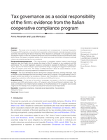 Tax governance as a social responsibility of the firm: Evidence from the Italian Cooperative Compliance program