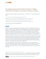 Investigating Nature-based Solutions Potential to Mitigate Urban Pluvial Flooding: A Case Study in Bochum, Germany