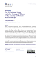 The EU National Roma Inclusion Strategy: A Window of Opportunity for Romani Women in Italy?