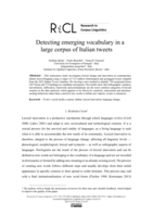 Detecting emerging vocabulary in a large corpus of Italian tweets