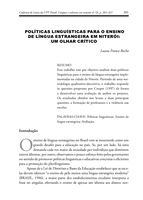 Políticas linguísticas para o ensino de língua estrangeira em Niterói: um olhar político-linguístico