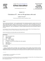 Calculation of T-stress on 3D specimens with crack