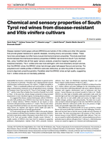 Chemical and sensory properties of South Tyrol red wines from disease-resistant and Vitis vinifera cultivars