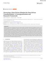 Nurturing a Data-Driven Mindset for Data-Driven Transformation: A Conceptualization and Research Framework