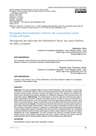 Navigating fiscal federalism reforms: the unsuccessful cases of Italy and Spain