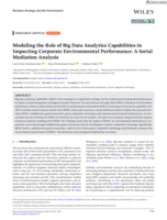 Modeling the role of big data analytics capabilities in impacting corporate environmental performance: A serial mediation analysis