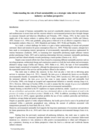 Understanding the role of food sustainability as a strategic value driver in hotel industry: An Italian perspective