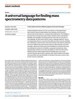 A universal language for finding mass spectrometry data patterns