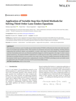 Application of Variable Step Size Hybrid Methods for Solving Third-Order Lane–Emden Equations